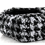 Sequin Houndstooth Small Flap Black White