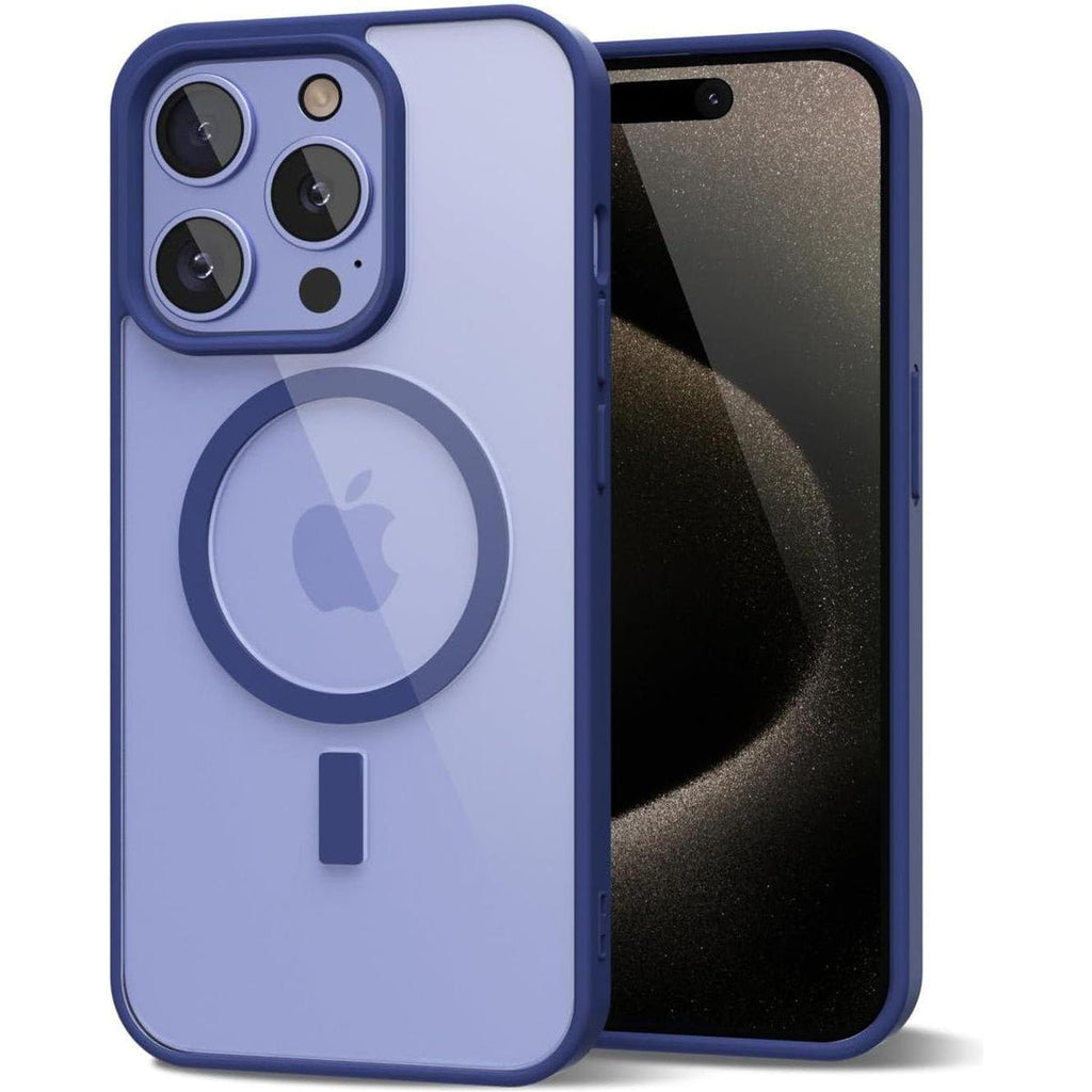 Entronix [Magnetic] Case Compatible with iPhone 16 Pro Max - [Clear Back] Soft Matte Frame