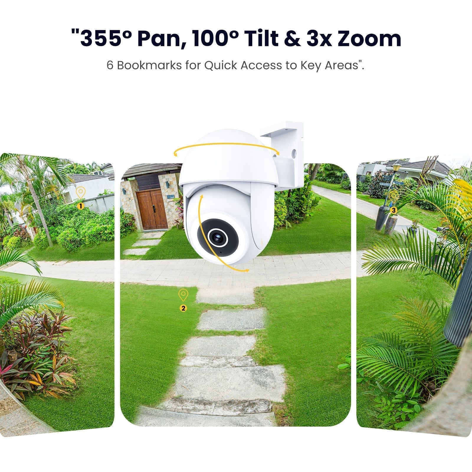 5MP 3K Outdoor Security Camera, Dual-Band WiFi Smart Cam with AI Motion Detection, Color Night Vision, Spotlight & Siren, Two-Way Talk, Works with Alexa & Google Home