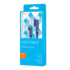 Reiko 3.3Ft Nylon Braided Material 8 Pin Usb 2.0 Data Cable In Blue