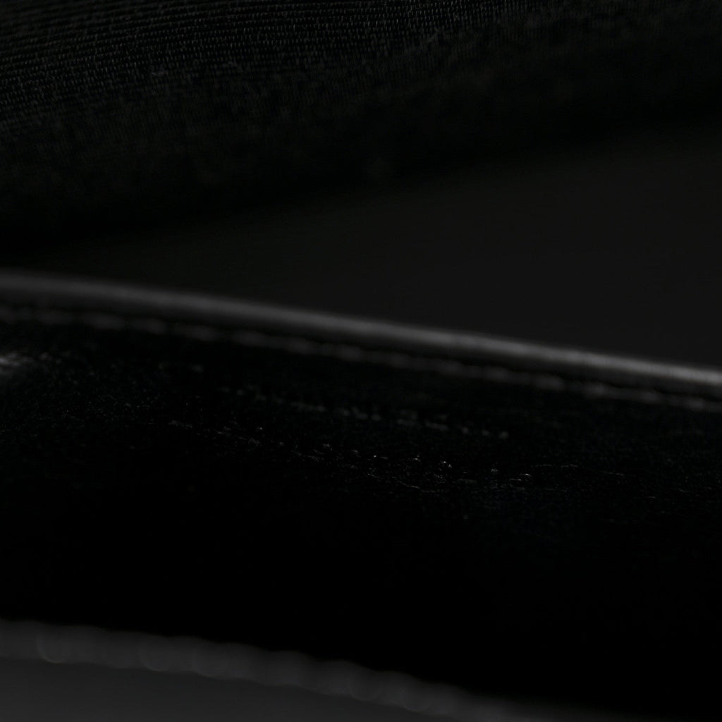 Calfskin Medium Heart Bolts Monogram Kate Satchel Black
