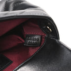 Lambskin Matelasse Mini GG Marmont Shoulder Bag Black