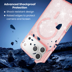 Entronix [Magnetic] Case Compatible with iPhone 17 Pro - [Hard Back] Glitter Color