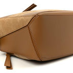 Calfskin Suede Small Puzzle Bag Oak