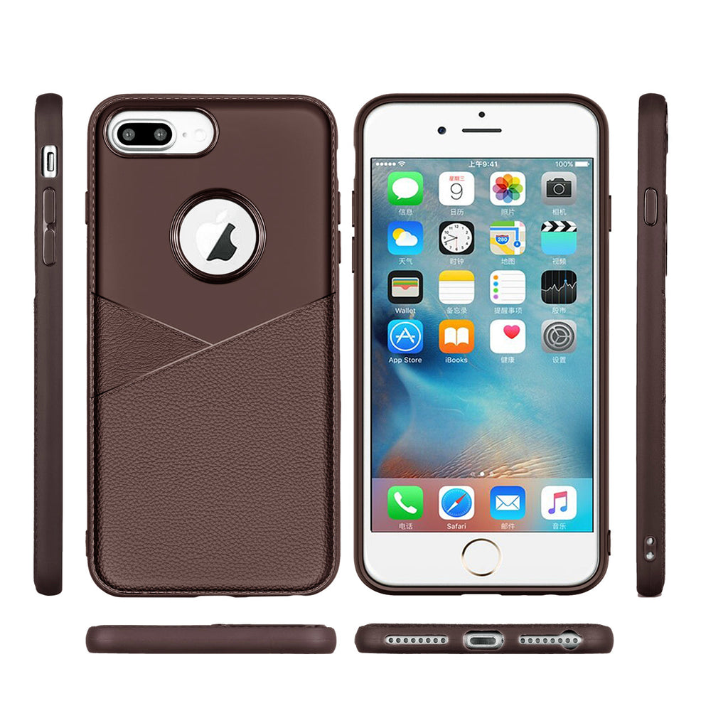 Apple Iphone Xr Tpu Leather Feel Case Leather Fit Flexible Slim Premium Case In Brown