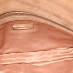 Velvet Matelasse Crystal Chain Shoulder Bag Cammeo