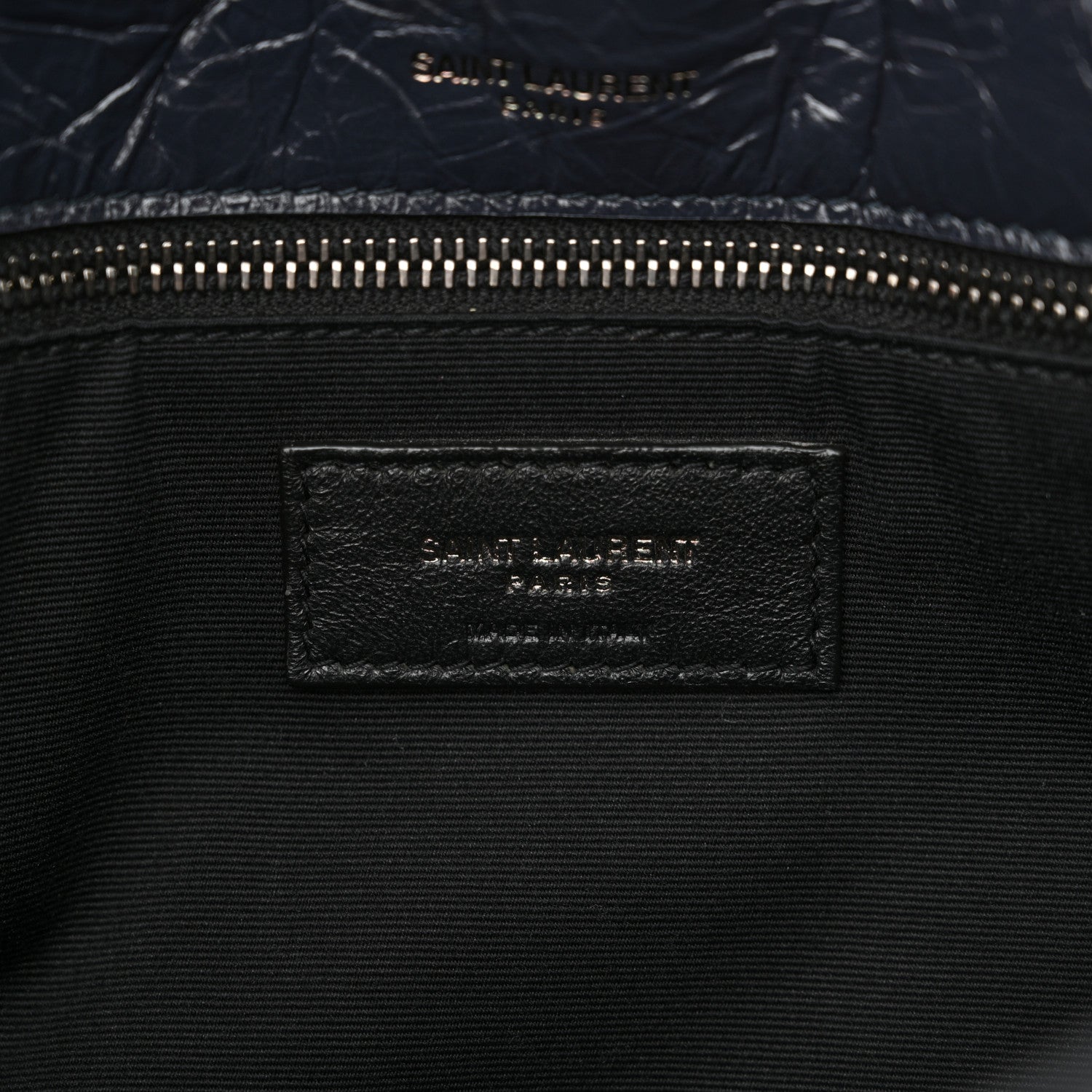 Crinkled Calfskin Matelasse Monogram Medium Niki Chain Satchel Deep Marine