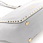 Vitello Small Rockstud Tote Grey