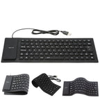 Waterproof Silicone Keyboard Foldable Flexible USB Dustproof DirtProof Full Size