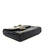 Patent Vertical Quilt Small Flap Black