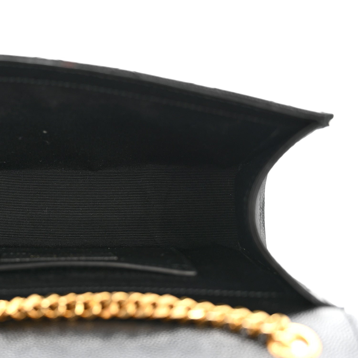Grain De Poudre Textured Mixed Matelasse Triquilt Small Monogram Satchel Black