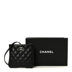 Lambskin Quilted Uniform Crossbody Bag Black