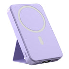 10,000mAh Portable Magnetic Wireless Charging Power Bank w/ Phones Stand, LED Display and Fast Charge Ports