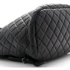 Calfskin Quilted Small Urban Spirit Backpack Black