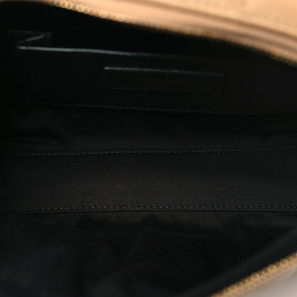Lambskin Carre Quilted Cassandre Mini Camera Bag Natural Tan