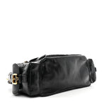 Shiny Calfskin Medium Double Carry Camera Bag Black