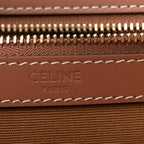 Triomphe Canvas Calfskin Medium Cabas Bag Tan
