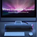 4D Computer Speaker Bar Stereo Sound Subwoofer  Speaker For Macbook Laptop Notebook PC Music Player Wired Loudspeaker