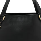 Calfskin Medium Abbey Shoulder Bag Black