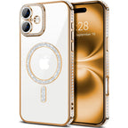 Entronix [Magnetic] Case Compatible with iPhone 17 - [Clear Back] Luxury Diamonds