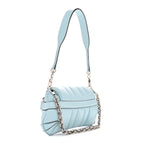 Nappa Vertical Matelasse Small Maxi Horsebit Chain Shoulder Bag Crystal Snow