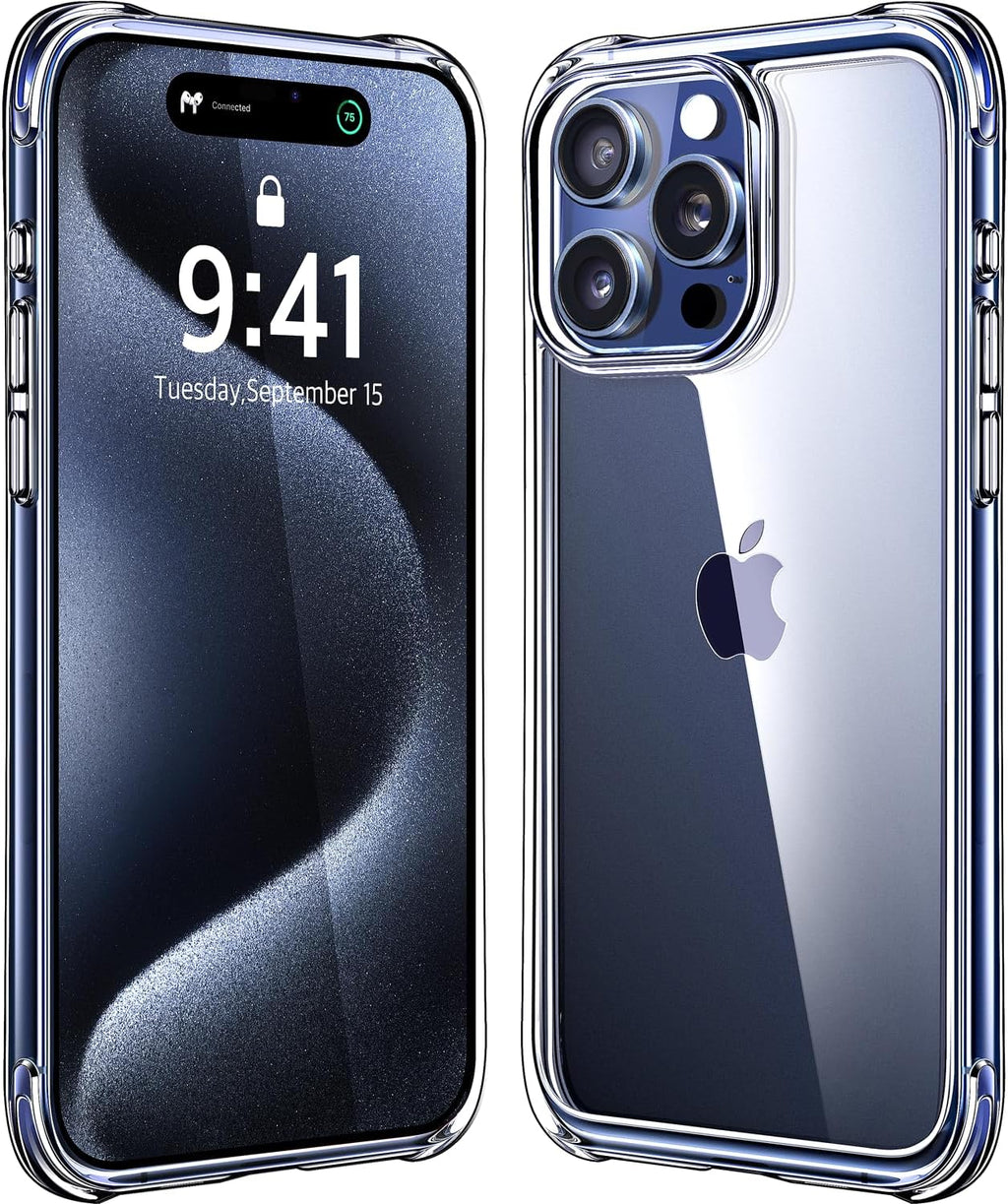 Entronix Case Compatible with iPhone 15 Pro - [Flexible] TPU Clear