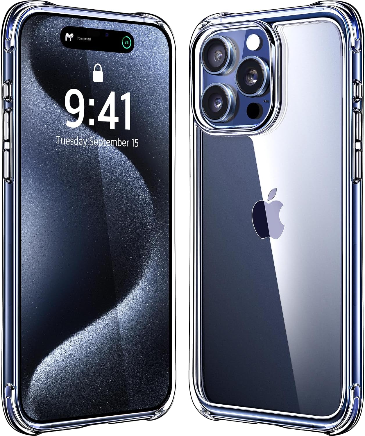 Entronix Case Compatible with iPhone 15 Pro - [Flexible] TPU Clear