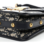 Oblique Square DiorAddict Flap Navy Blue