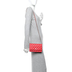 Caviar Quilted Wallet on Chain WOC Red
