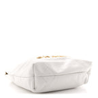 Shiny Calfskin Quilted Mini Chanel 22 White