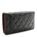 Caviar Quilted Yen Wallet Black