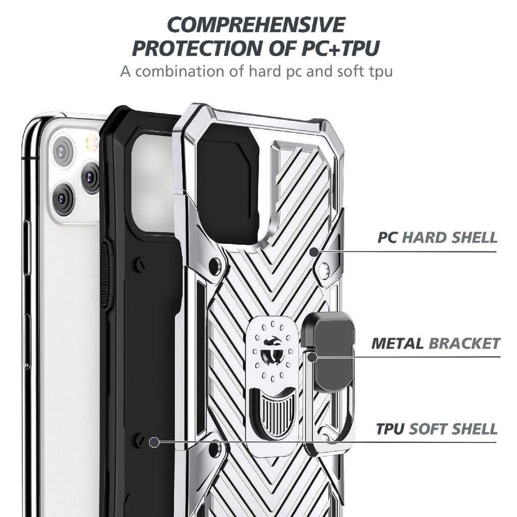 Iphone 12 Mini Kickstand Anti-Shock And Anti Falling Case In Silver