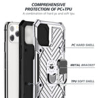 Iphone 12 Mini Kickstand Anti-Shock And Anti Falling Case In Silver