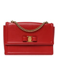 Printed Calfskin Ginny Shoulder Bag Red