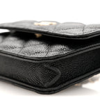 Caviar Quilted Belt Bag Black