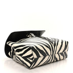 Saffiano Zebra Print Mini Lady Bag Black White