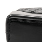 Aged Calfskin Quilted Small Gabrielle Backpack Black