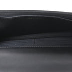 Lambskin Quilted Crystal Handle Wallet On Chain WOC Black