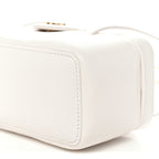 Shiny Caviar Preppy Coco Long Vanity With Strap White