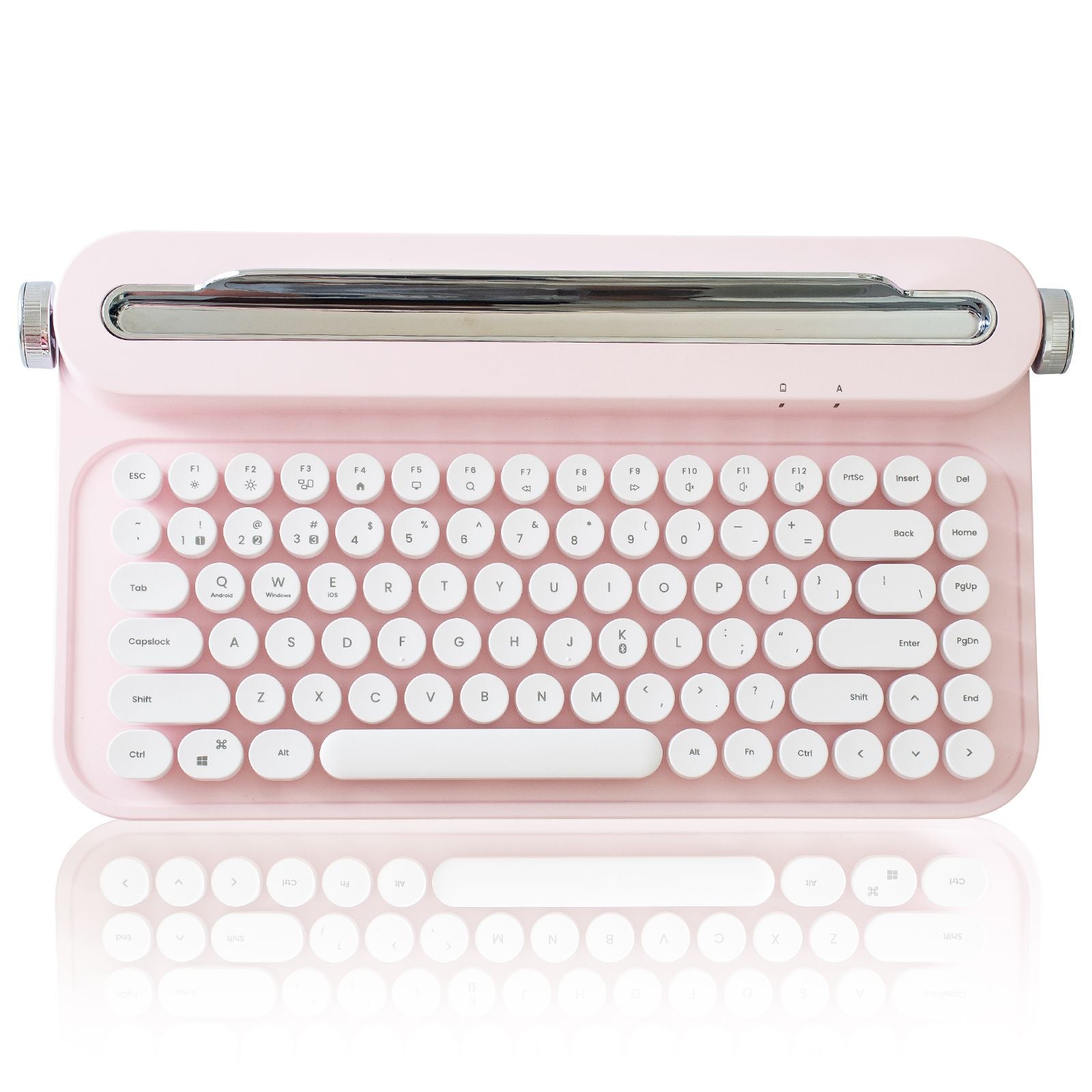 ACTTO B305 Wireless Typewriter Keyboard, Retro Bluetooth Aesthetic Keyboard with Integrated Stand for Multi-Device