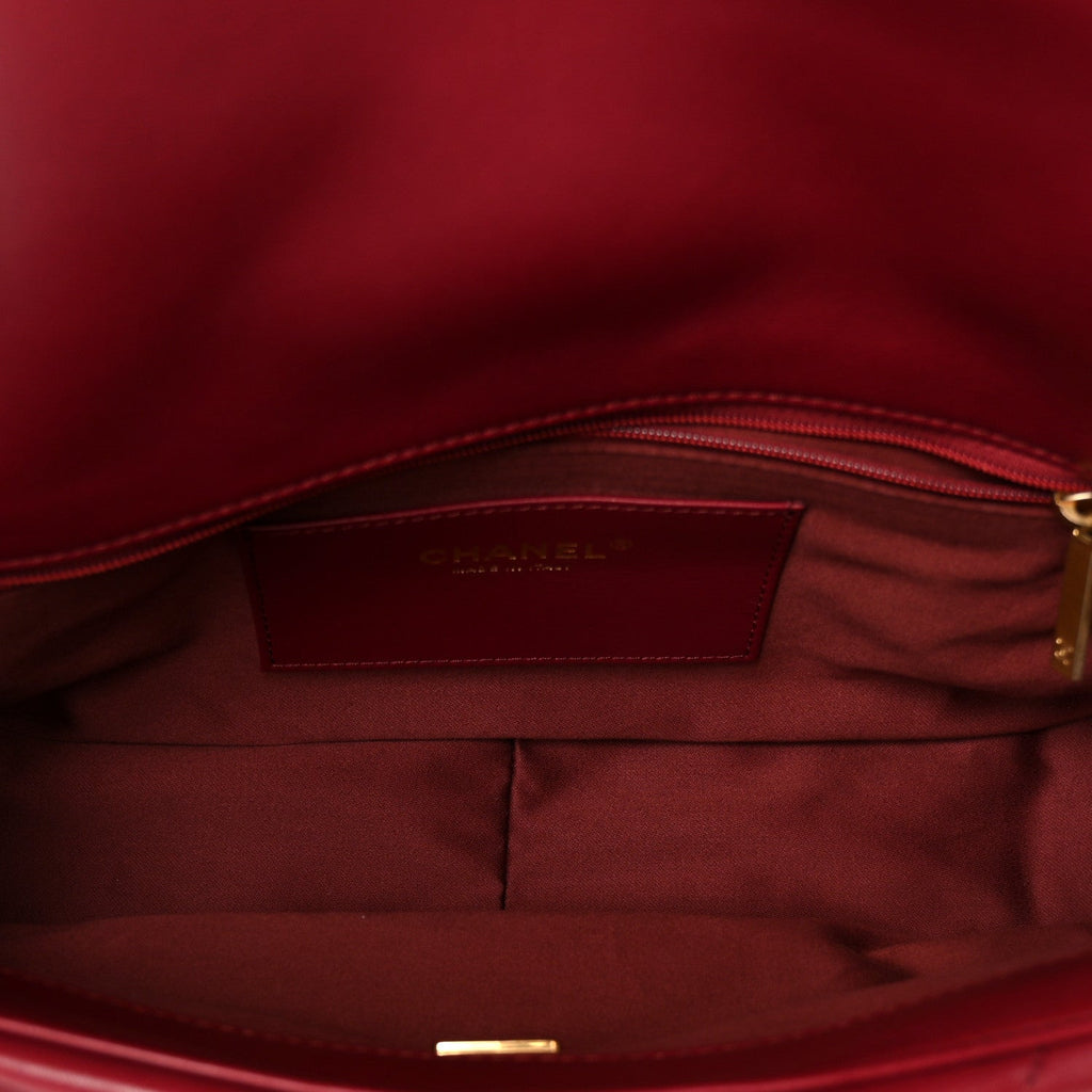 Lambskin Quilted Large Flap Red