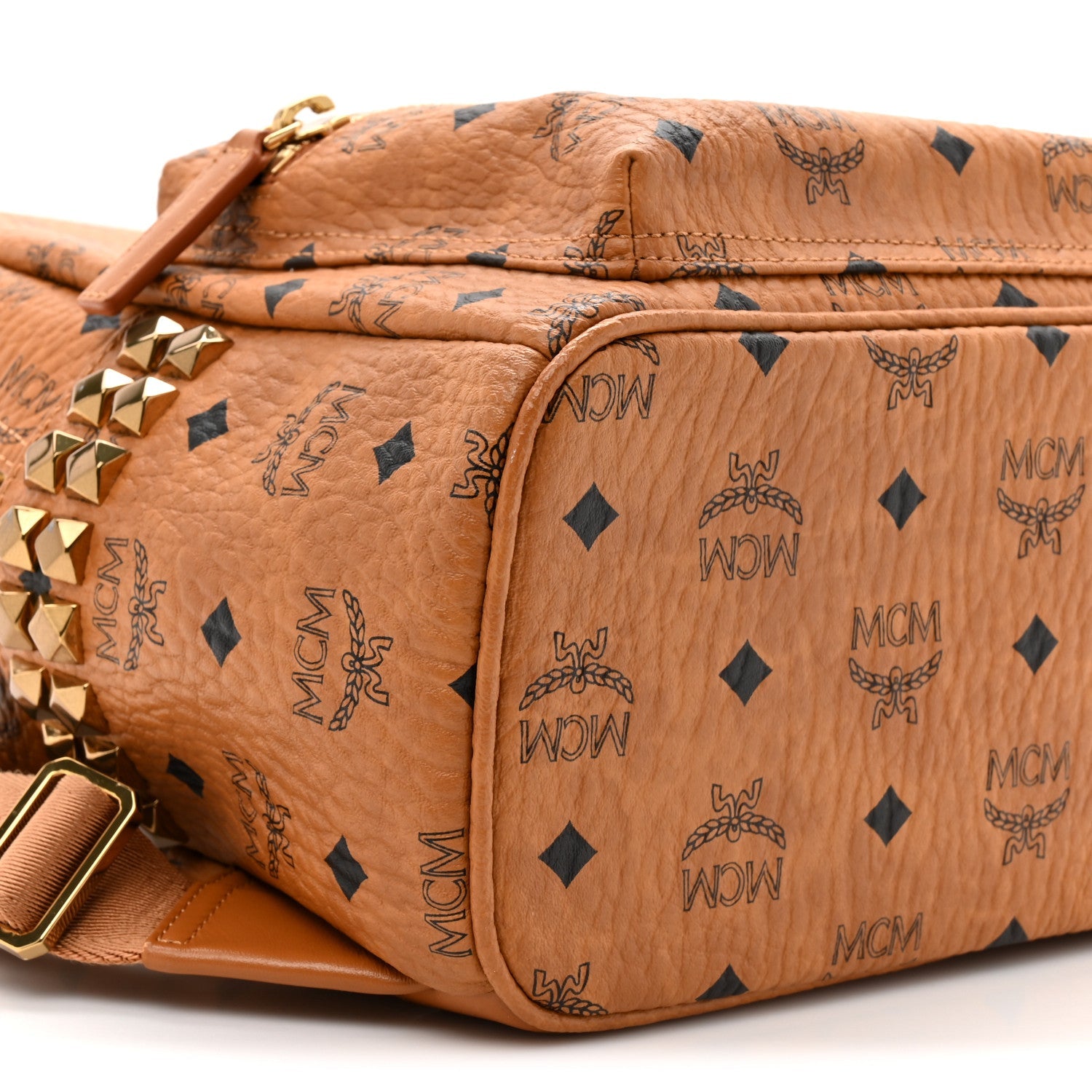 Visetos Small Side Stud Stark Backpack Cognac