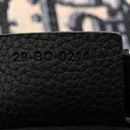 Grained Calfskin Oblique Saddle Messenger Black