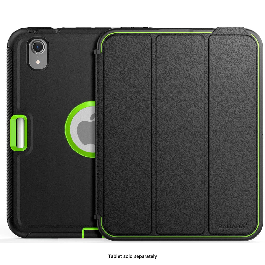 SAHARA - Raider Series Heavy-Duty Folio Case - Apple iPad mini (A17 Pro) 2024 - Midnight Green