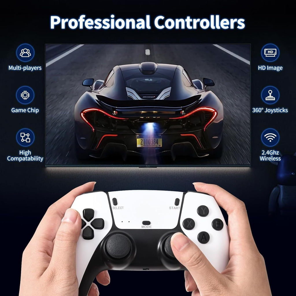 M15 Retro Game Stick - 4K HDMI Output with Wireless Controller, Over 30000 Built-in Classic Games, 64GB Storage for TV Arcade Gaming ( Upgraded Version)