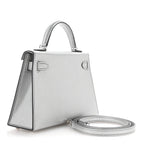 Metallic Chevre Chamkilight Mini Kelly Sellier 20 Argent