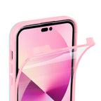Full Protection With Mobile Phone Protective Film Slide Camera Lens Phone Case For Iphone 14 Pro In Pink