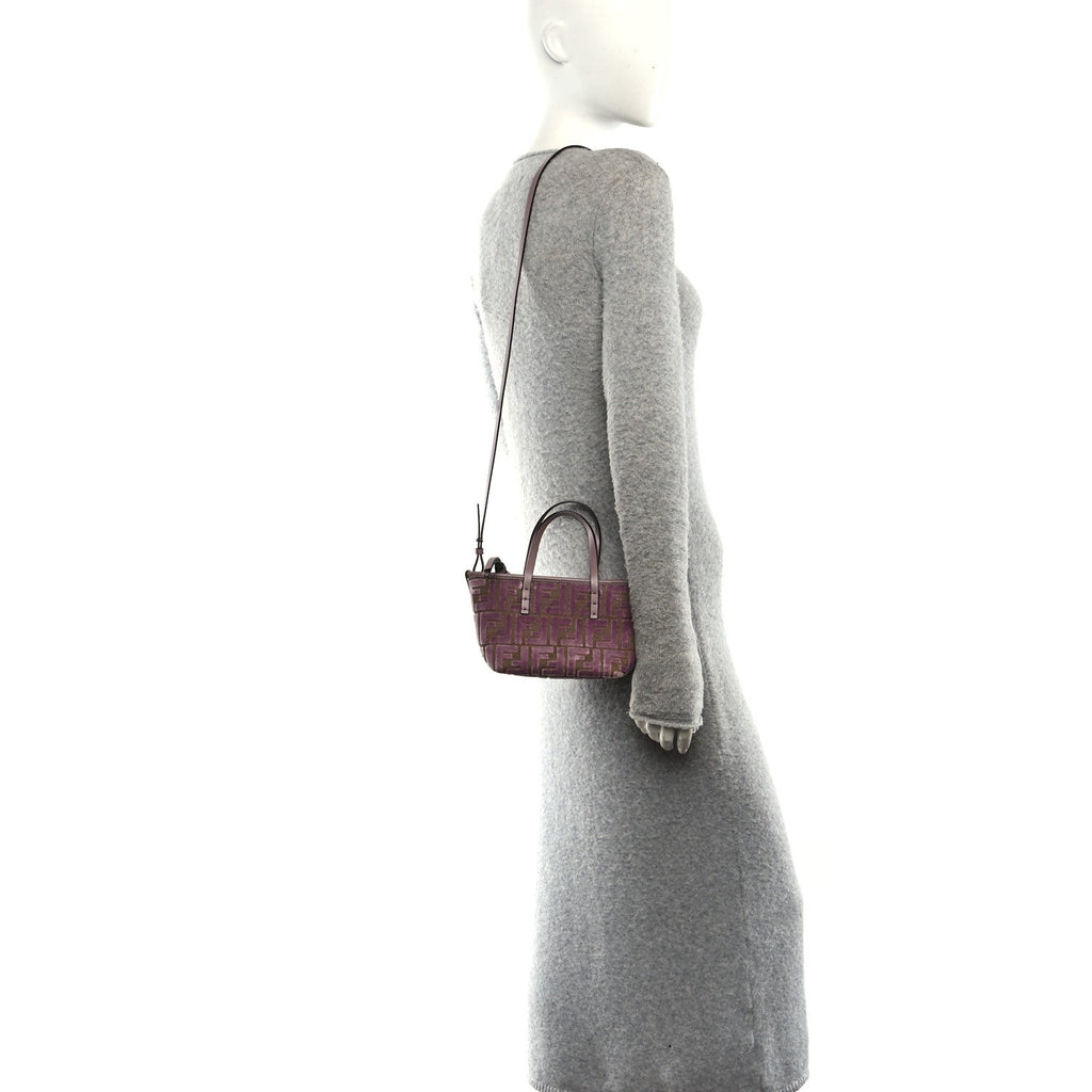 Velvet Jacquard FF Mini Roll Tote Dusty Mauve
