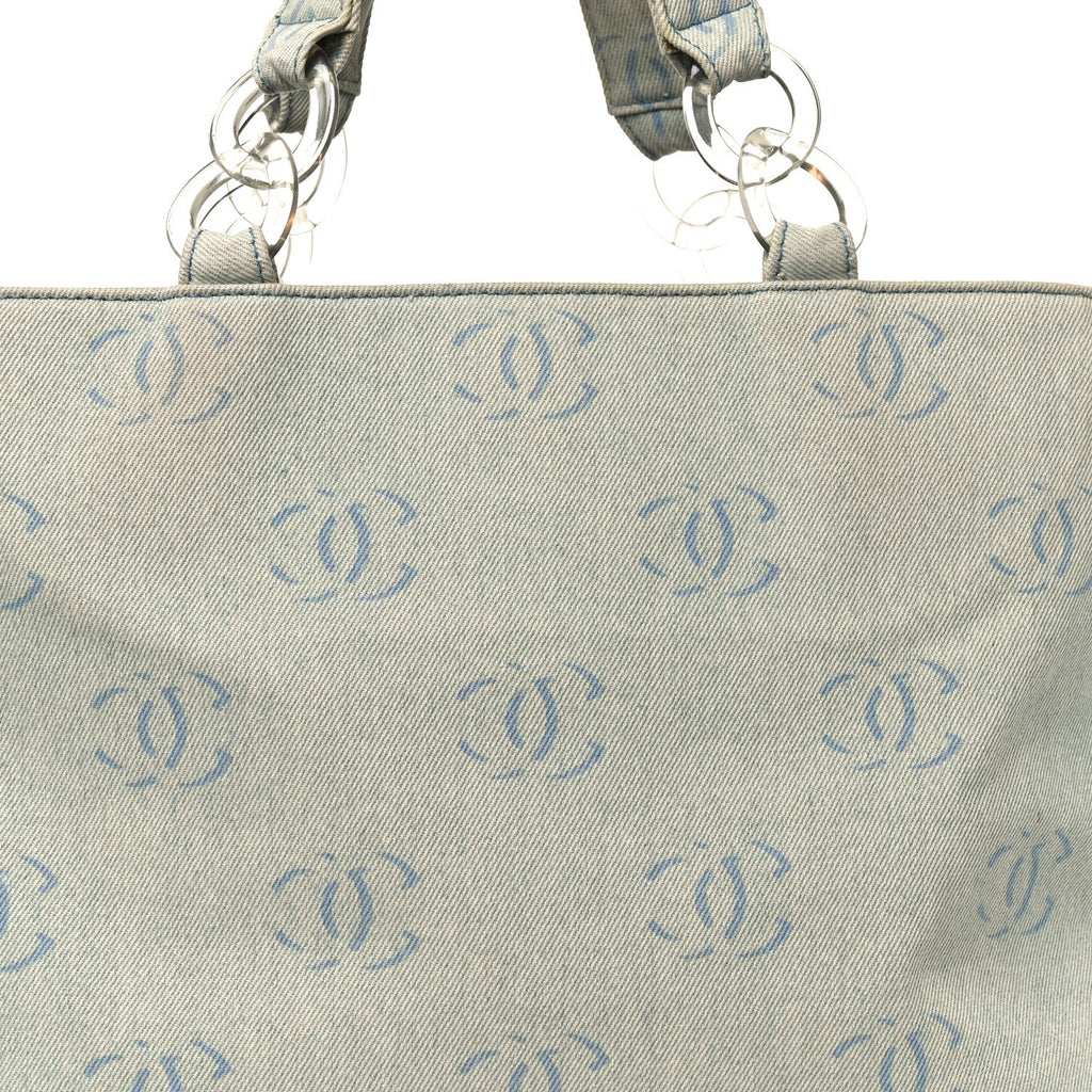 Denim Large CC Tote Light Blue