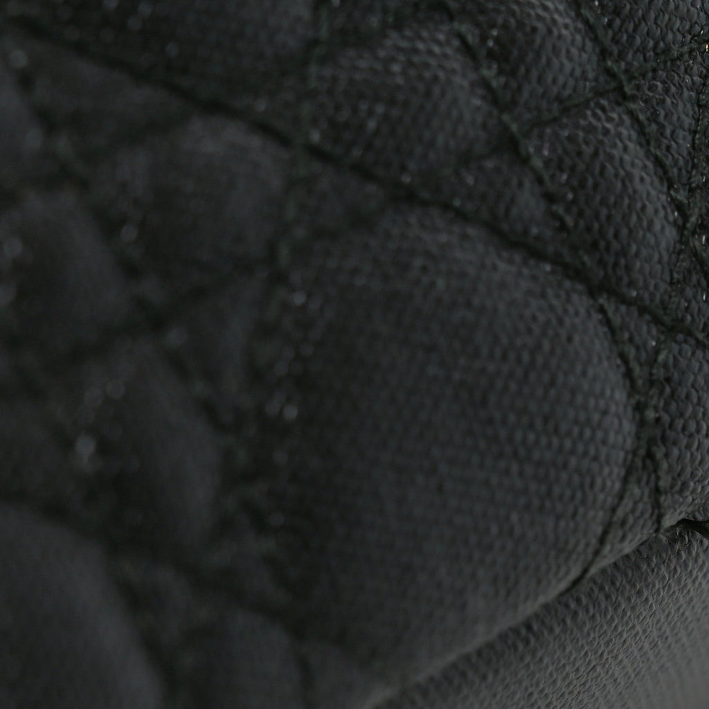 Coated Canvas Cannage Small Panarea Tote Black